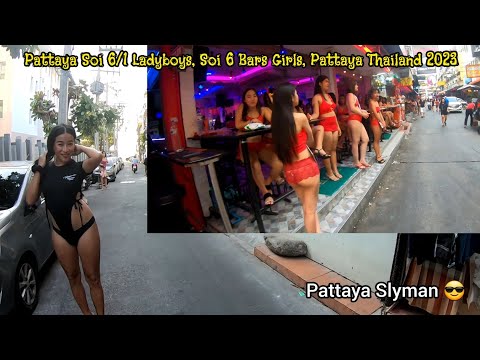 Pattaya Soi 6/1 Ladyboys, Soi 6 Bar Girls, Pattaya Thailand 2023